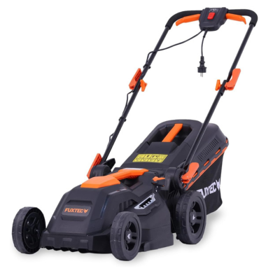 FUXTEC Cortacésped Eléctrico con Cable FX-RME38 12 kg, Ancho de Corte 38 cm, Recogedor de 40 L, Altura de Corte 20 mm - 70 mm, 1600 vatios - 220V