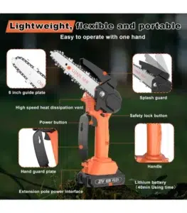 KOOLWAVE Motosierra Telescópica de Batería 6 Pulgadas