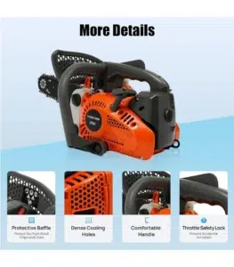 BAOCHADA Motosierra de gasolina 900 W 25 cc - Imagen 3