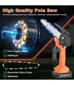 KOOLWAVE Motosierra Telescópica de Batería 6 Pulgadas